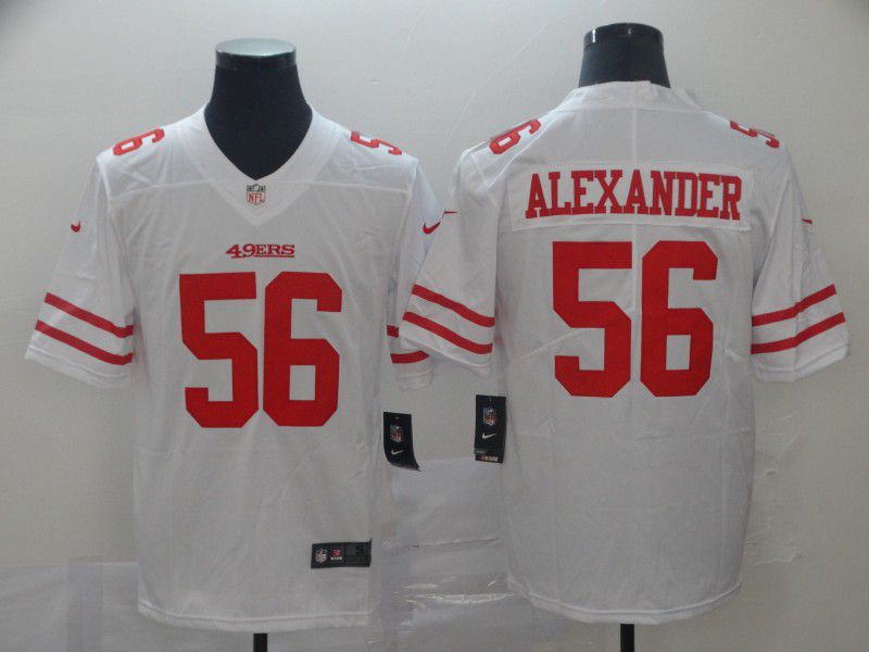 Men San Francisco 49ers 56 Alexander White Nike Vapor Untouchable Limited Player NFL Jerseys